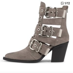 Jeffrey Campbell Caceres Suede Taupe Size 8